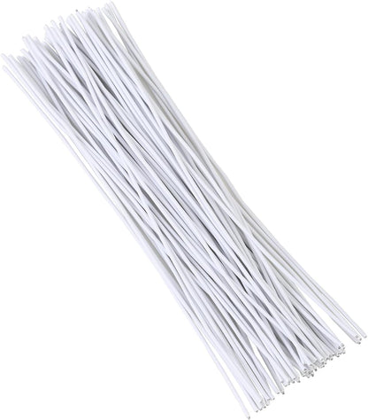 Tangyinrd 200 Pcs 6 inch Garden Twist Tie, Round Plastic Twist Ties for Plants, Vines and Wrapping Cords or Christmas Tree Gardening Plants Growth and Care, Office Home Cable Organization (White)