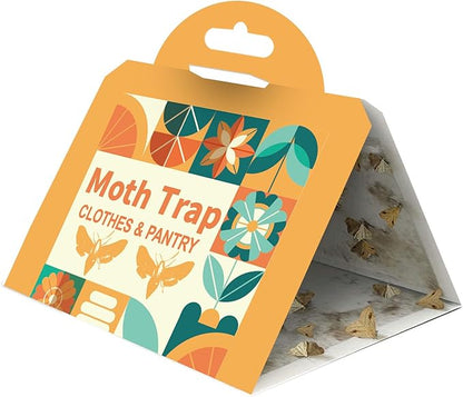 Pantry Moth Traps 10-Pack Safe and Effective for Food and Clothing- Glue Traps with Pheromones for Wool Closet Carpet Food and Cupboard K04