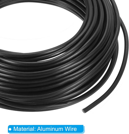 PATIKIL 3mm x 41ft Bonsai Training Wire,Floral Wire Stems Anodized Aluminum Tree Wire for Gardening Branch Fixing,Black
