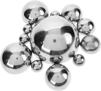HANABASS 12Pcs Gazing Balls Reflective Hemisphere Stainless Steel Garden Mirror Globe Polished Ornament Sphere Hollow for Home Outdoor Pond Housewarming Swimming Pool Decoration