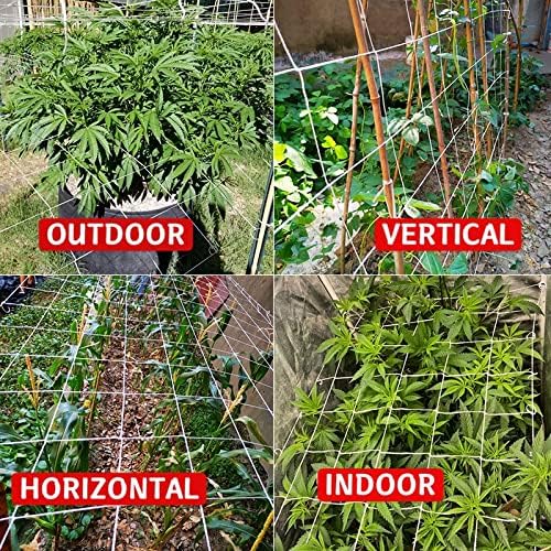5x350ft Garden Trellis Netting - Heavy-Duty Polyester Outdoor Plant Support Netting for Climbing Plants, Vegetables and Fruits, Hydroponic Growing