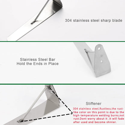 sancat Weed Cutter,Weeder with Double-Edged 304 Stainless Steel Sharp Blade, Manual Weed wracker, Long Sickle with 41’’ Soft Rubber Handle, Garden Tool for Grass
