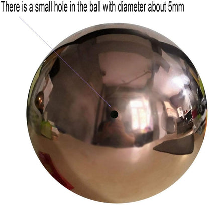 30 cm/12 inch Diameter Gazing Globe Mirror Ball,Rose Gold Stainless Steel Polished Reflective Smooth Garden Sphere,Colorful and Shiny Addition to Any Garden or Home