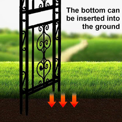 Teabelle Metal Garden Arbor Trellis, Black Arch for Climbing Plants, Wedding Outdoor Arch for Ceremony, Flowers and Plants Support Structure Stand for Lawn Patio Backyard Decoration