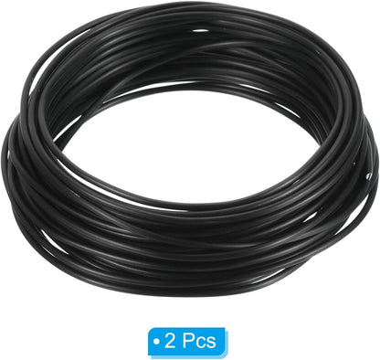 PATIKIL 2.0mm Bonsai Training Wire, 2 Rolls Floral Wire Stems Anodized Aluminum Tree Wire 65.6 Feet Total for Gardening Branch Fixing, Black