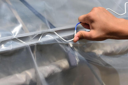 Greenhouse Spring Wire & Lock Channel 6.6 ft - PVC Coated Spring Wire & Aluminum U-Channel Bundle, Farmer Greenhouse Poly Film or Shade Cloth Attachment, 100 Mounting Screws Included [20 Pack]