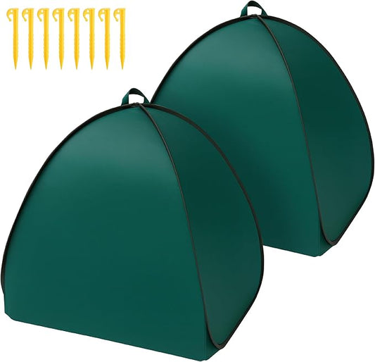 2 Pcs Pop Up Shrub Covers Frost Protection Tent, 30" x 28" x 28" Winter Plant Cover Freeze Protection, Warm Garden Plant Protector Tent for Protecting Outdoor Shrub Fruit Potted Plants from Snow & Ice
