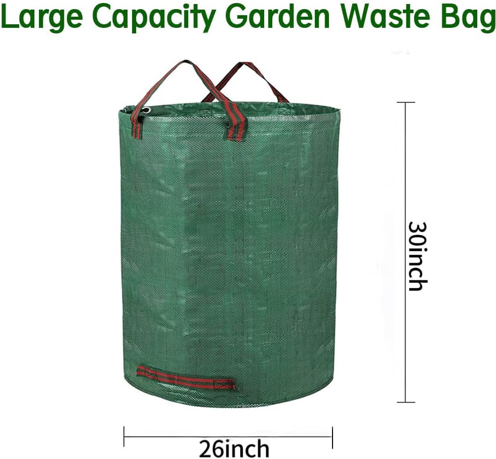 3-Pack 72 Gallon Yard Lawn Reusable Leaf Bags - Heavy Duty Waste Bags Perfect for Leafs/Leaves, Yard Debris Storage and Garden Accessories