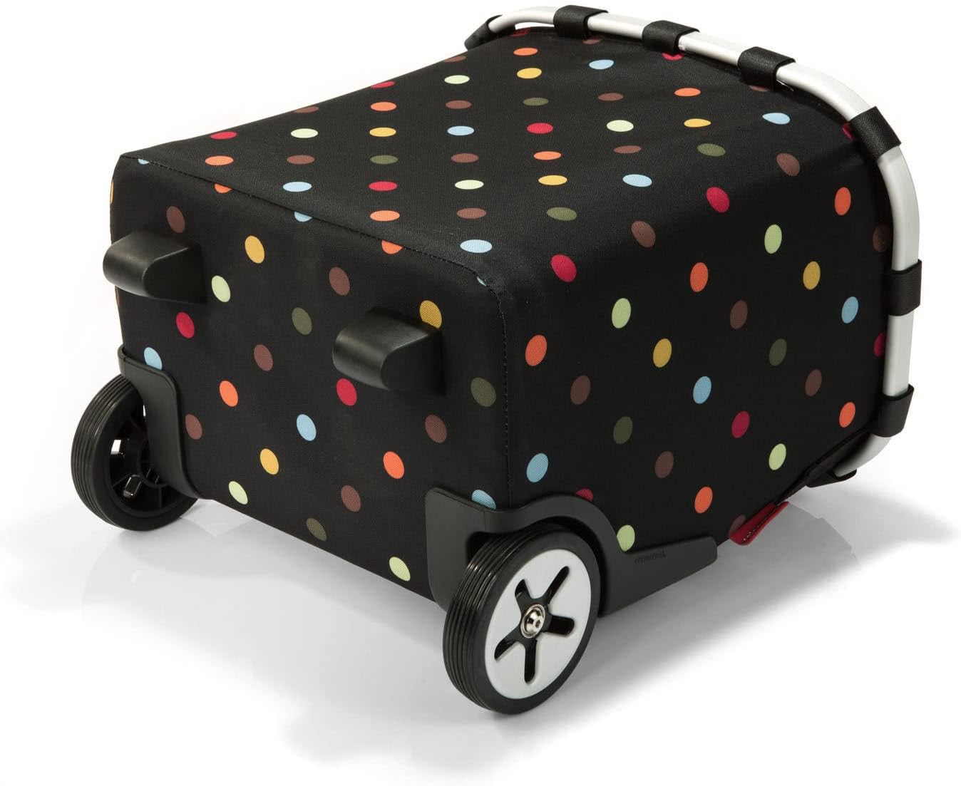 reisenthel carrycruiser dots - Portable Shopping Trolley with Sturdy Aluminum Frame, Shoulder Strap and Removable mesh Inner Bag -Water-Repellent