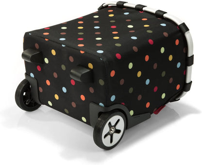 reisenthel carrycruiser dots - Portable Shopping Trolley with Sturdy Aluminum Frame, Shoulder Strap and Removable mesh Inner Bag -Water-Repellent