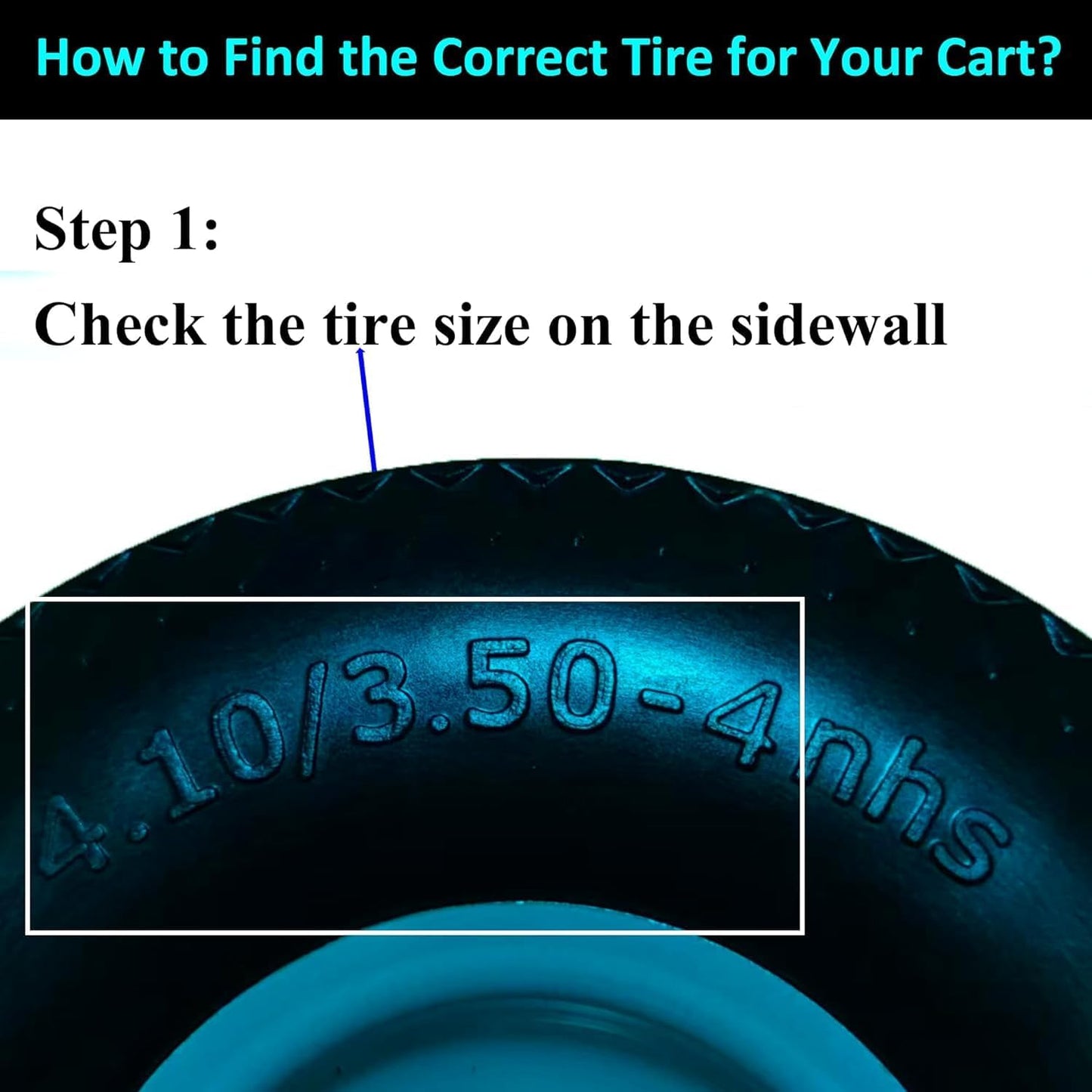 Flat Free 4.10/3.50-4 Tire with 1/2 Axle Bore, 3-4” Center Hub 10 inch Solid Tire Replacement for Hand Truck/Wagon/Garden Cart/Wheelbarrow/Dolly(Set of 2)