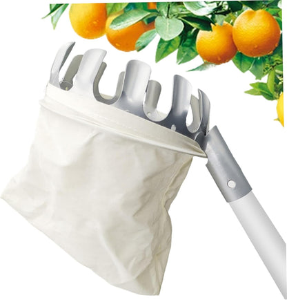 Fruit Picking Tool Fruit Picker with Storage Bag 6.30inch Diameter Portable Round Orange Pear Lemon Harvester Picking Tool Picks for Home Garden Farm Orchard