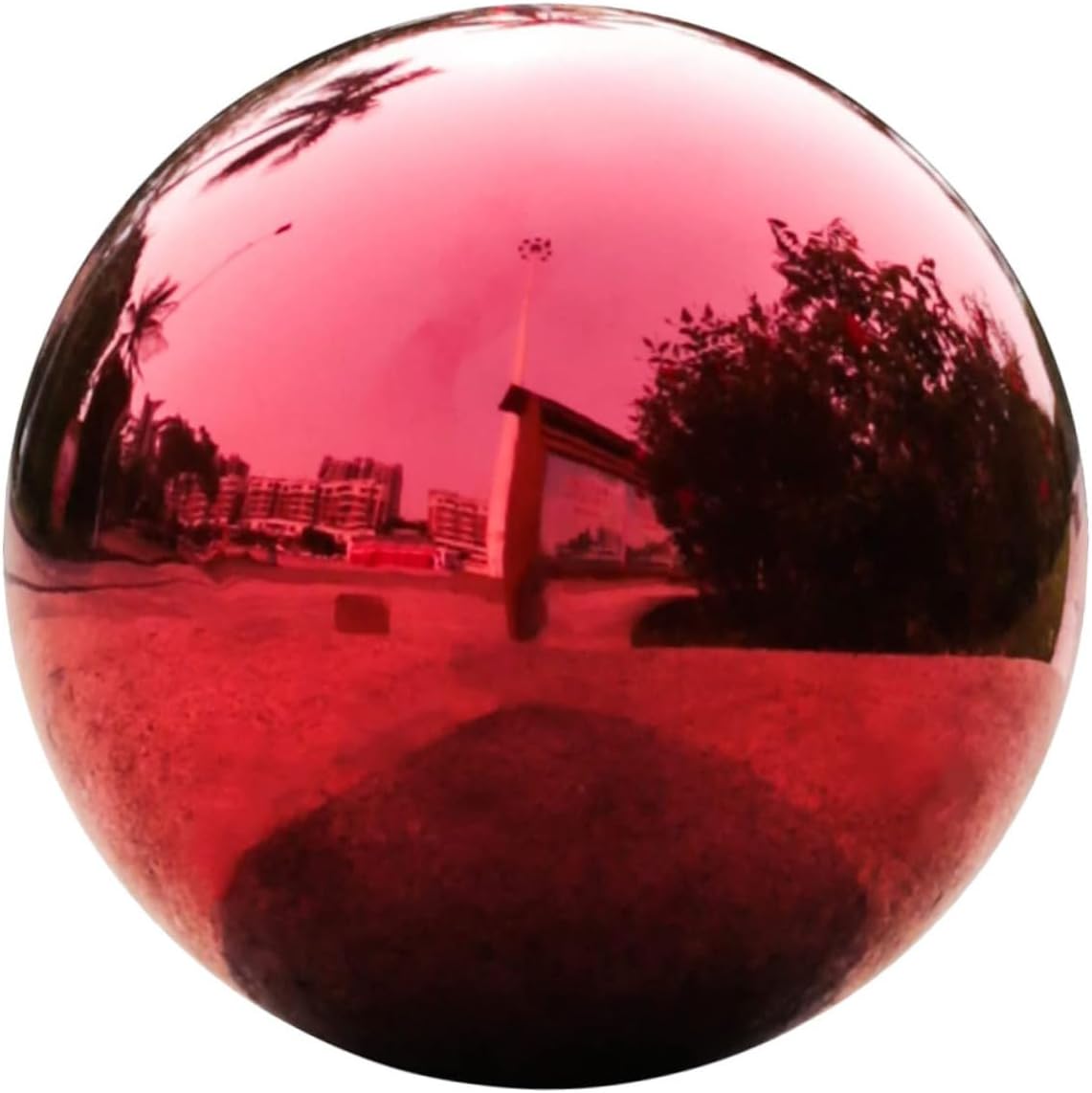 Colored Reflective Gazing Ball Polished Garden Decor Decorative Mirror Globe for Outdoor Spaces Vibrant Reflective Sphere for Lawn and Decoration