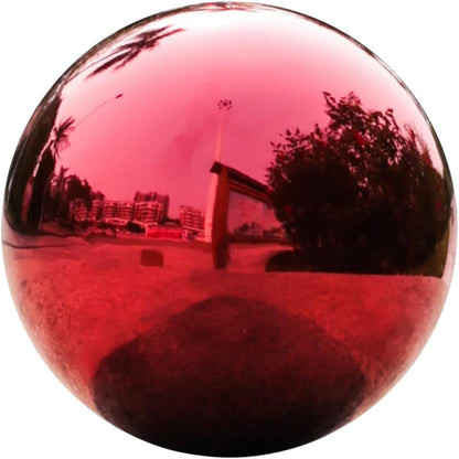 Colored Reflective Gazing Ball Polished Garden Decor Decorative Mirror Globe for Outdoor Spaces Vibrant Reflective Sphere for Lawn and Decoration