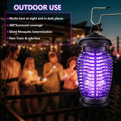 Bug Zapper Indoor Outdoor, 4200V Mosquito Zapper, 15W Fly Zapper, Mosquito Killer, Fly Traps, Flying Insects Zapper Indoor Outdoor,