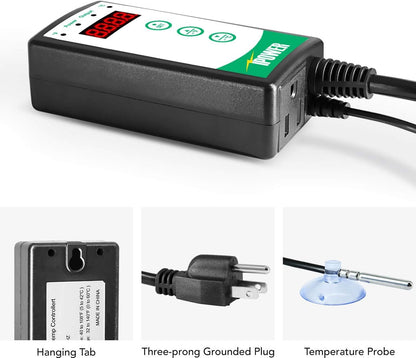 iPower 48" x 20.75" Hydroponic Seeding Warm Pad and Heat Mat Thermostat Controller Plant Starting Kit Combo