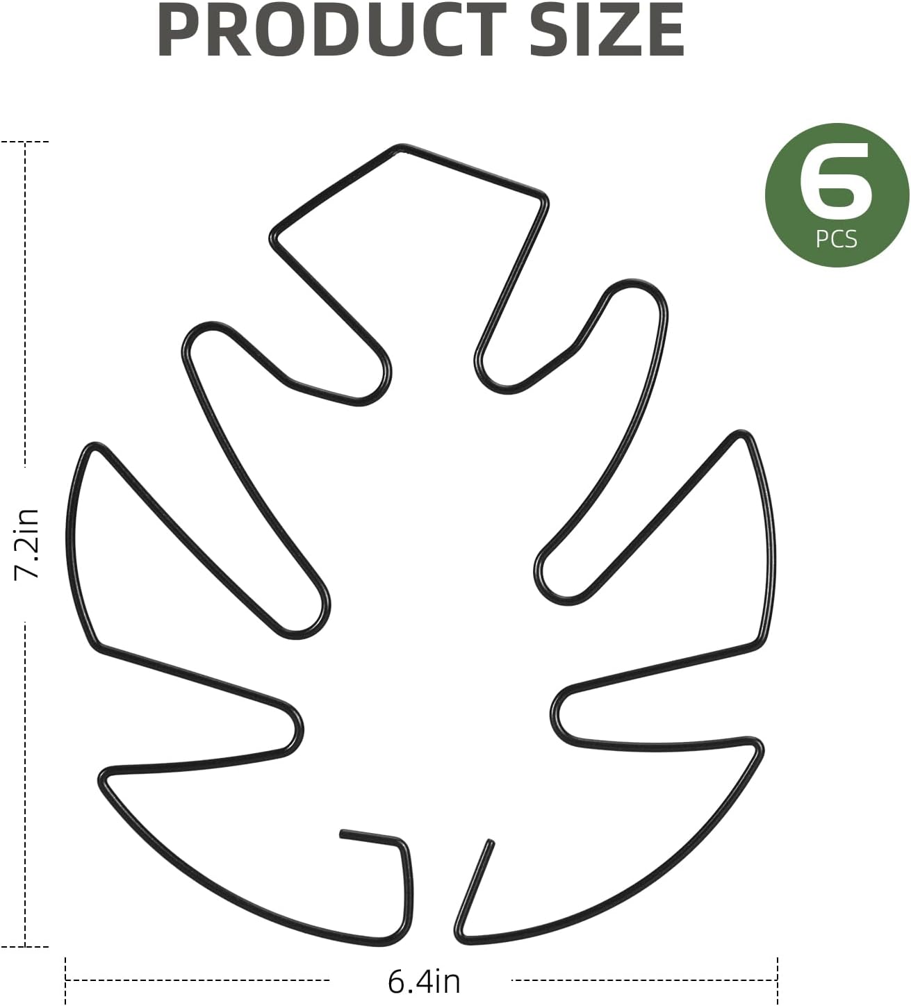 6PCS Iron Monstera Plant Support, Uniquely Designed Indoor Plant Accessories, Stable Plant Support Stakes for Indoor Plant, Turtle Shell Bamboo Clamp Set for Thriving Growth