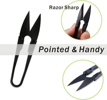 JINJIAN Bonsai Pruning Scissors 12PCS - Small Pruner Shears Bud Leaves Trimmer Garden Shears for Plants, Gardening Clippers for Flower Bonsai Trimming Pruners Trimmers Secateurs(BLACK)