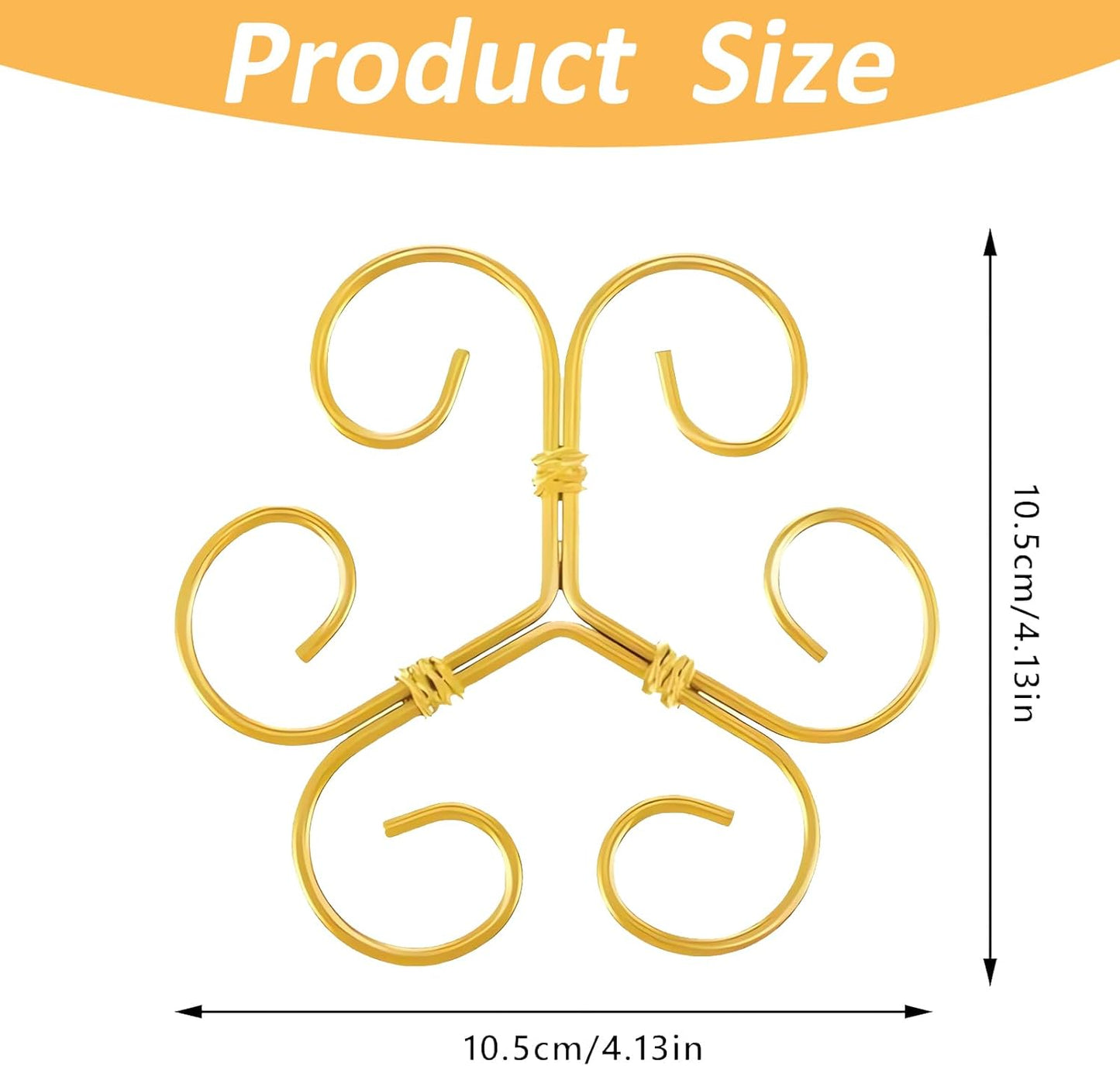 5 Pcs Plant Stem Support, 2025 Iron Monstera Plants Support, Heart Shaped Plant Support, Bamboo Clamp Set for Leaf Stabilization and Support for Outdoor & Indoor Growing Climbing Plants (Gold-5 Pcs)