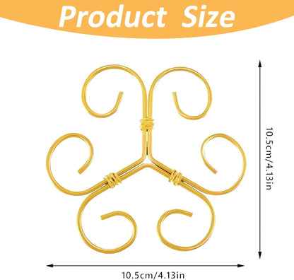 5 Pcs Plant Stem Support, 2025 Iron Monstera Plants Support, Heart Shaped Plant Support, Bamboo Clamp Set for Leaf Stabilization and Support for Outdoor & Indoor Growing Climbing Plants (Gold-5 Pcs)