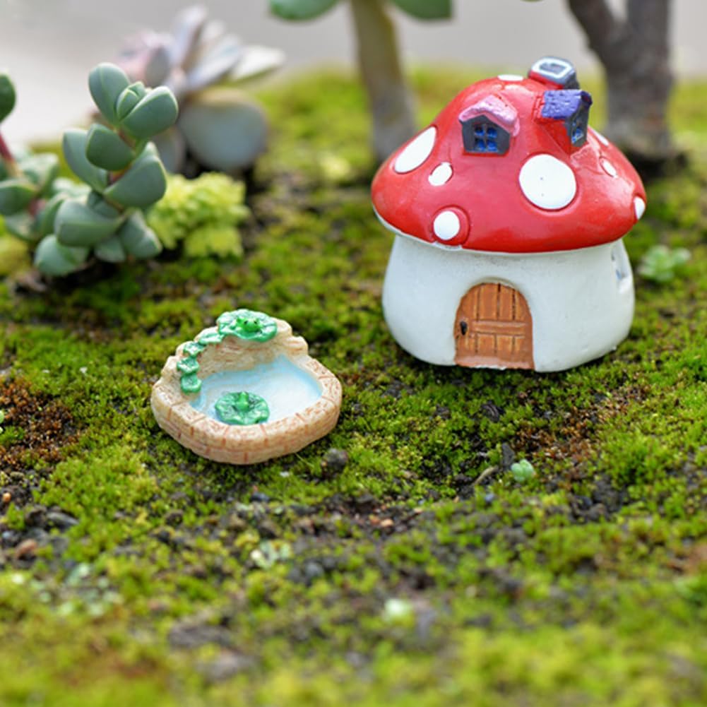 Fairy Garden Pond 15 Pack Mini Pond for Fairy Garden Accessories Outdoor Small Ponds Miniature Figurines Zen Gardens Terrarium Decor Little Statues Brown