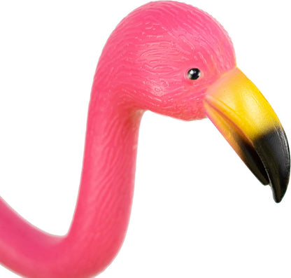 GiftExpress 12 Pack Pink Flamingos Yard Decorations - Small 14" Tall Plastic Flamingo Statue w/Metal Stakes - Lawn Ornaments & Garden Decor for Outdoor Parties