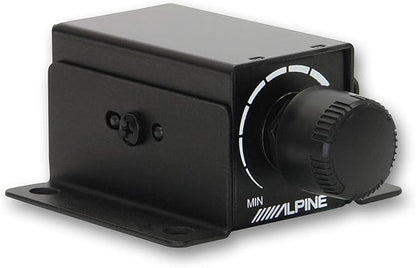 Alpine R2-SB10V-BNDL 10" Type-R Halo Loaded Enclosure with S-A60M 600 Watt Mono Amplifier and RUX-KNOB.2 Bass Knob