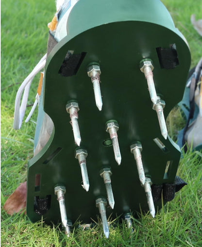 Lawn Shoes, Spike Shoes Lawn Tool Aeration Shoes for Epoxy Floor, Lawn Yard Patio Lawn Garden Yard (Green)