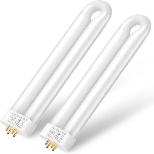 GOOTOP Replacement Bulb for Zap T6 Pro, K15, T9, X3 Bug Zapper Outdoor, 15W, 4-Pin Base, U Shaped