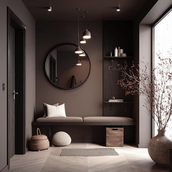 EVOLVE Paint & Primer: Environment-friendly, Low Sheen with One-coat Coverage for Interior & Exterior surfaces (Espresso, 5-Gallon)