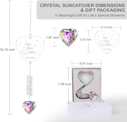 Housewarming Gift – Crystal Suncatcher New Home Ornament 2025 – First Home Gift for Couple, Window Hanging Decor, New Home Decoration for Women, Gifts for Homeowners, Home Decor