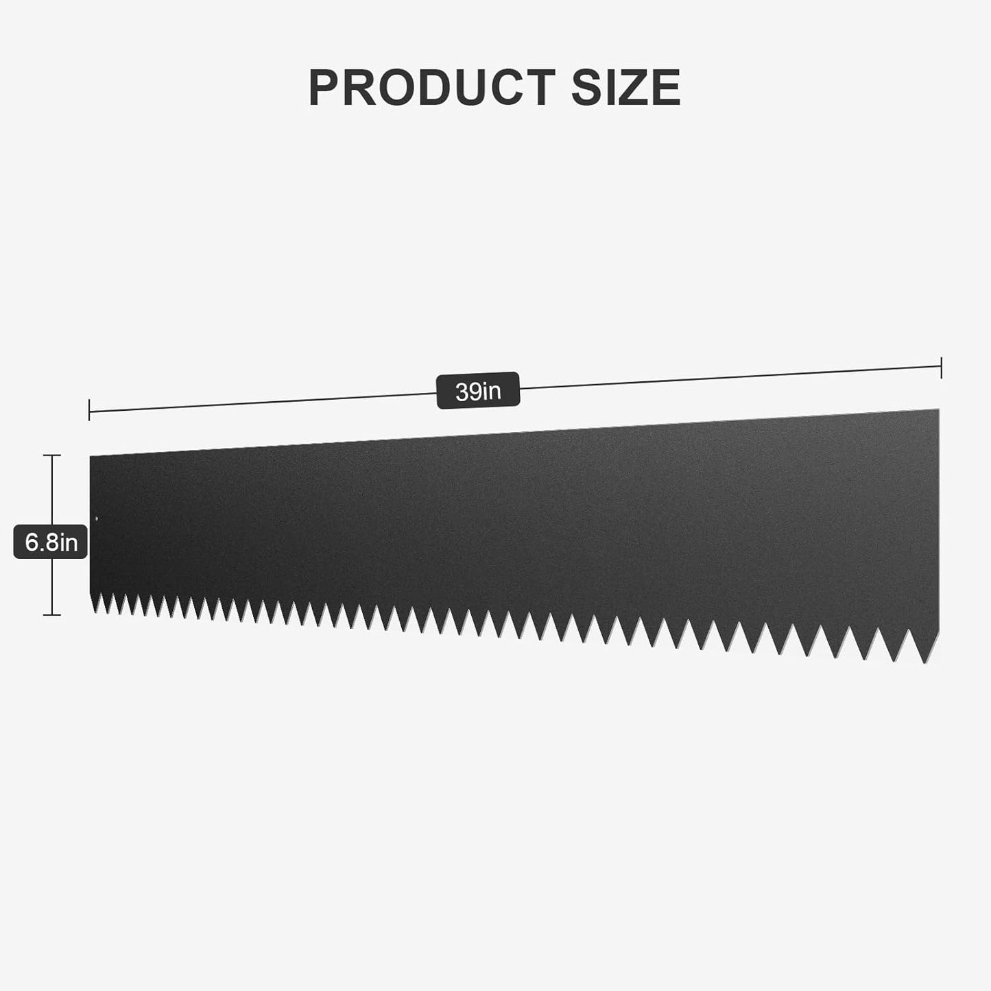 Landscape Edging - 39 Inch x 6 Inch Garden Border, 6PCS, Black Lawn Edge for Garden Yard