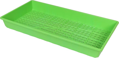 SUNPACK 10" x 20" Heavy Duty Mesh Plastic Seed Starting Tray, Green, 2.3" (Pack of 30) - Ensures Water Drainage and Aeration, Perfect for Greenhouses or Indoor Gardening