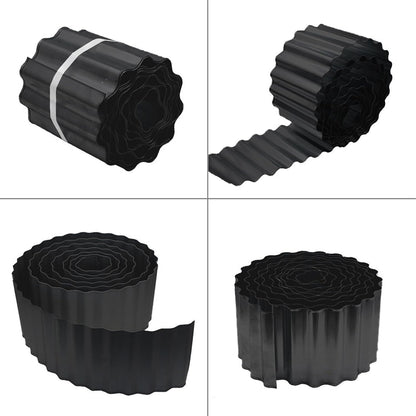 Metal Landscape Edging,8 Inch×20FT Corrugated Metal Garden Edging Border Heavy Duty Garden Borders Edging Lawn Edging for Garden,DIY Flower Beds,Lawns,Pathway(Black)