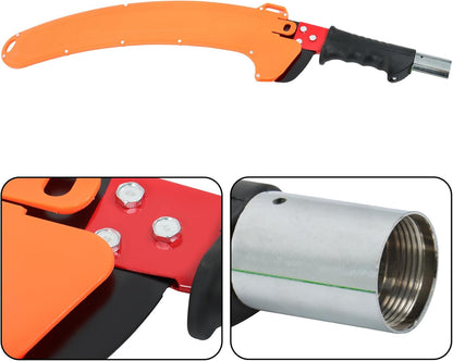 30FT Extendable Pole Saw, Manual Branch Trimmer with Long Handle, Manuals Tree Pruning Saws, 9 Knots Green