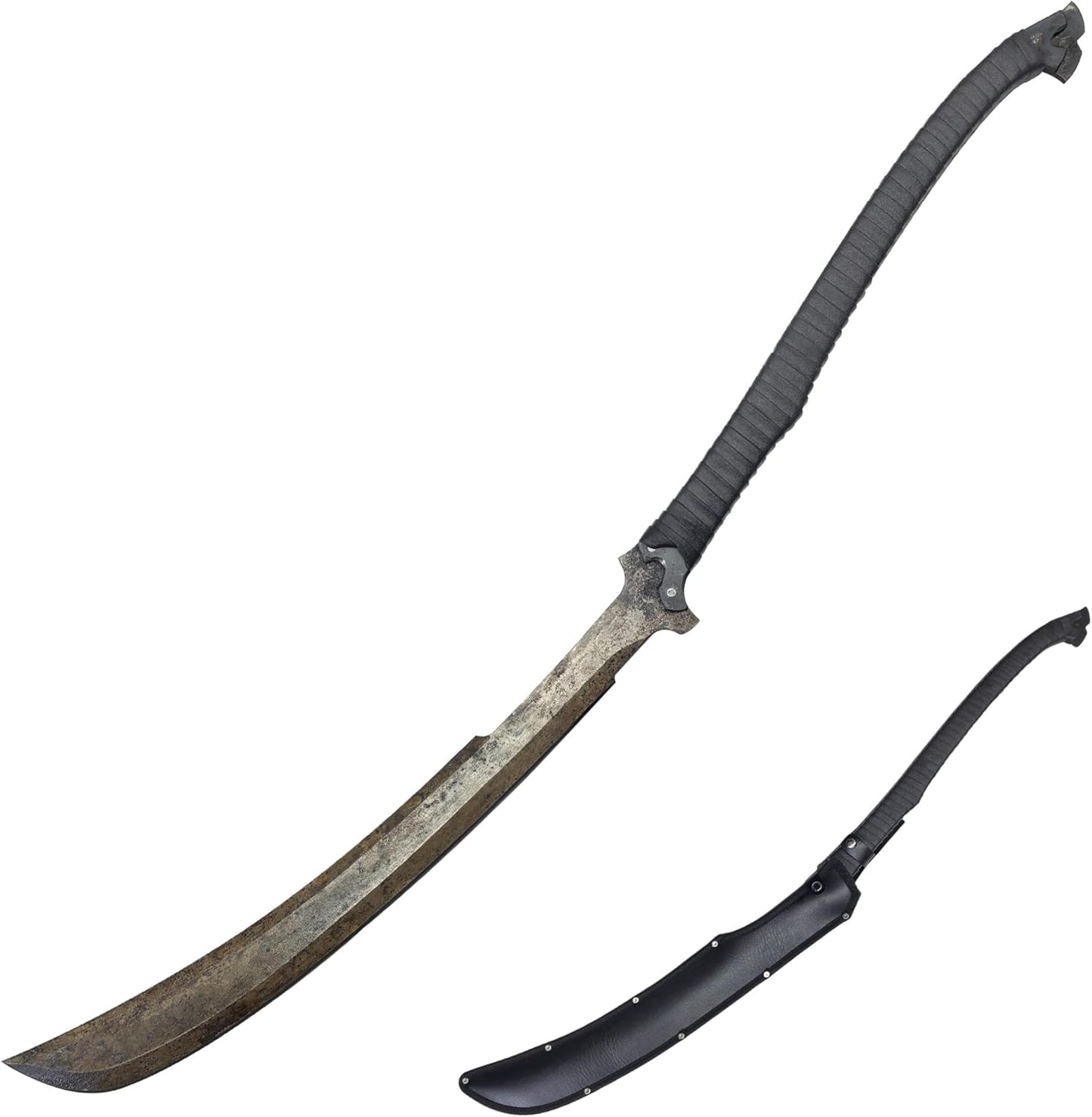 SV Handmade cast Manganese Steel Chopping Blade Sword, Full Tang, Outdoor, Hunting, Camping, Hiking, Survival, with Protective Cover, Multiple Styles to Choose from