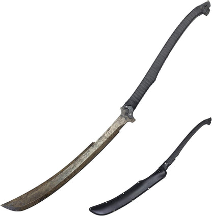 SV Handmade cast Manganese Steel Chopping Blade Sword, Full Tang, Outdoor, Hunting, Camping, Hiking, Survival, with Protective Cover, Multiple Styles to Choose from