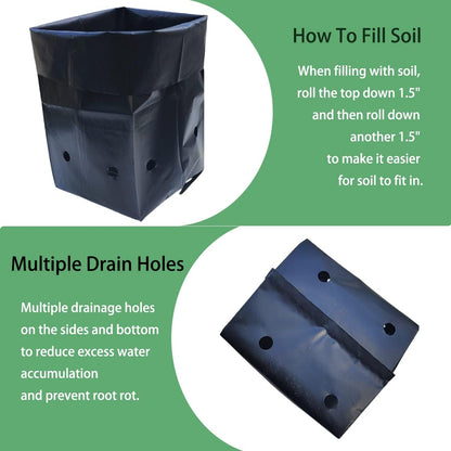 Belit 100 Pcs Plant Nursery Bags, Plastic Seedling Pots Container for Fruit Tree, Flower, Starting saplings, Plant Grow(4.7"x7.3")