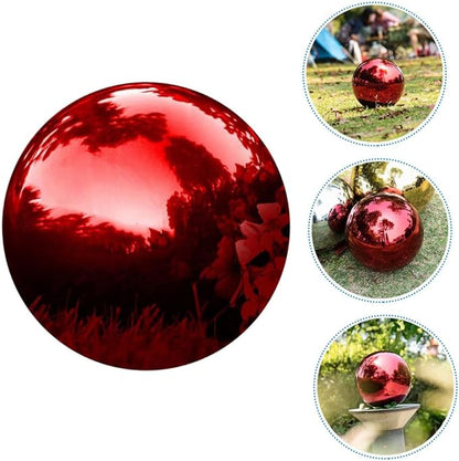 Stainless Steel Polished Gazing Ball Reflective Garden Mirror Sphere Decor for Outdoor Spaces Durable Metal Ball for Elegant Home and Garden Decoration 5.89inch