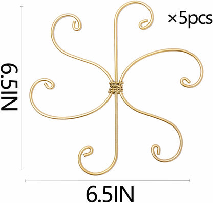 5PCS Monstera Plant Stem Support Hook - 6.5 * 6.5IN Durable Metal Stem Stabilizer for Monstera Plants and Fishbone Cactus - Gentle Protection Leaf Holder - Easy Installation - 5 Piece Set