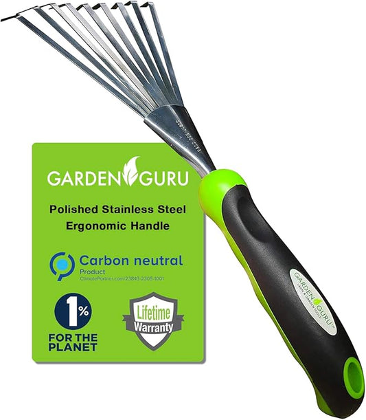 Garden Guru Stainless Steel Hand Rake Soil Tiller with Ergonomic Handle, Great for Gardening, Cultivating, Loosening Soil & Spreading Mulch, Raking Flower Beds - 1 Case (50 Pcs)