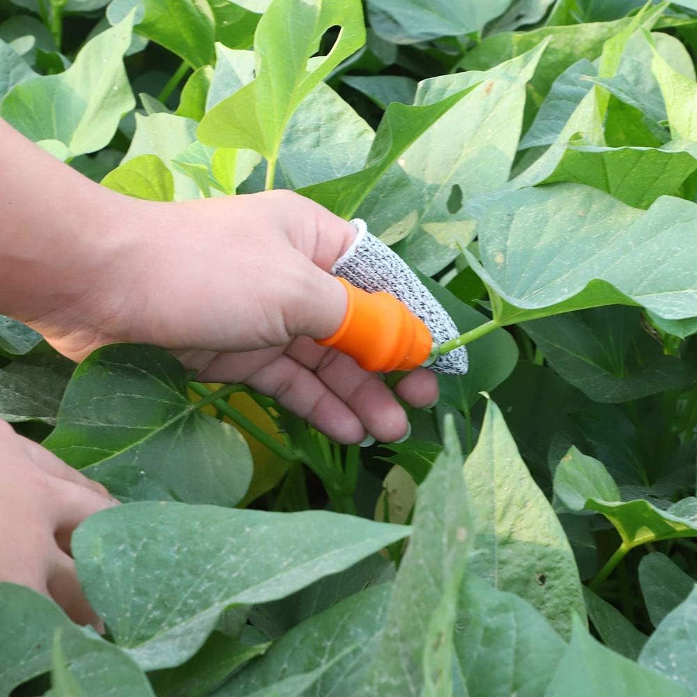Upgrade Garden Silicone Thumb Knife, Harvesting Plant Tool, Gardening Gifts, Finger Picking for Trim Vegetable Gardening and Kitchen Help (S)