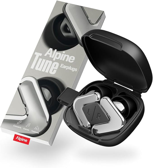 Alpine Tune Earplugs, Concert Ear Plugs for Noise Reduction, High Fidelity Music Quality, 19dB