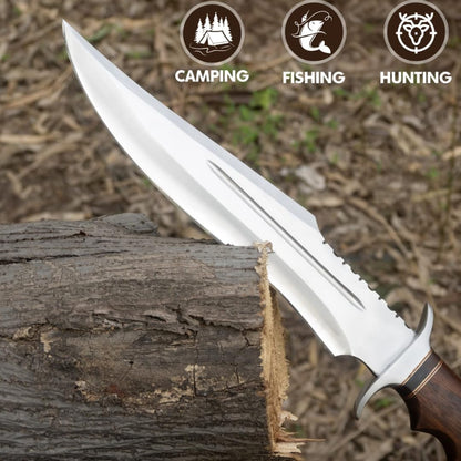 17 Inch D2 Large Bowie Knife with Sheath, Fixed Blade Hunting Knife, used for Bushcraft, Outdoor, and as a Camping Knife - Survival knife