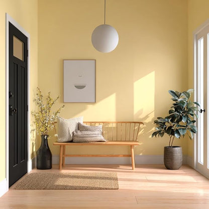 EVOLVE Paint & Primer: Environment-friendly, Low Sheen with One-coat Coverage for Interior & Exterior surfaces (Honey Yellow, 5-Gallon)