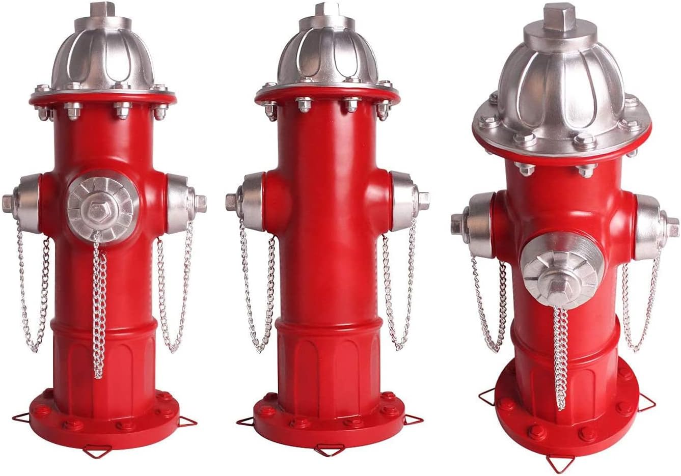 Dog Fire Hydrant Pee Post Statue with 4 Stakes, Fake Fire Hydrant for Dogs to Pee On Puppy Pee Post Training Tool Yard Garden Indoor Lawn Ornament Outdoor Statue (14.5 * 5.3 inch)