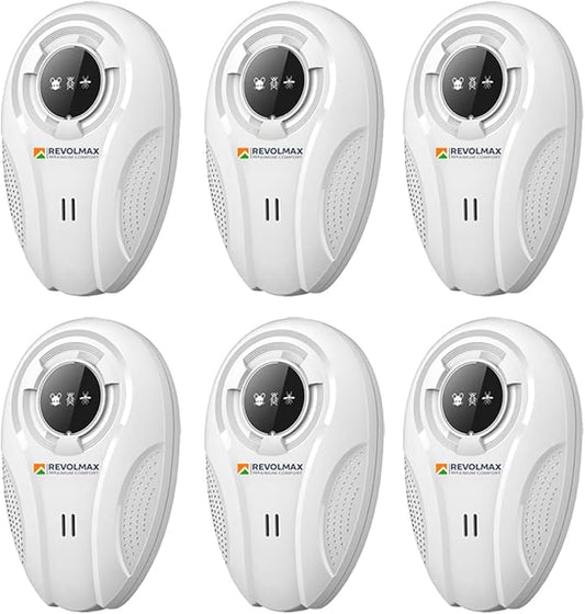 T-Ultrasonic Pest Control Repeller - Indoor Plug-in for Mice, Rats, Squirrels, Roaches, Ants, Spiders, Fleas, Bed Bugs, Bats 6 - Pack Rodent & Insect Repellent, Roach Killer, Mosquito Repellent