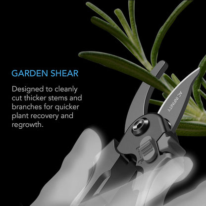 AC Infinity 8” Professional Bypass Pruning Shear, Stainless Steel SK-5 Blades with Nonstick Teflon Coating, Tree Trimmer Secateurs for Gardening, Hydroponics, Grow Tents