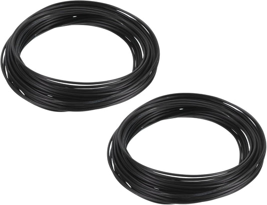 PATIKIL 1.5mm Bonsai Training Wire, 2 Rolls Floral Wire Stems Anodized Aluminum Tree Wire 65.6 Feet Total for Gardening Branch Fixing, Black