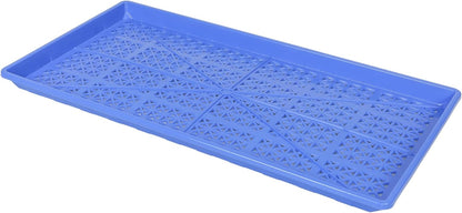 SUNPACK 10" x 20" Heavy Duty Mesh Plastic Seed Starting Tray, Blue, 1" (Pack of 10) - Ensures Water Drainage and Aeration, Perfect for Greenhouses or Indoor Gardening